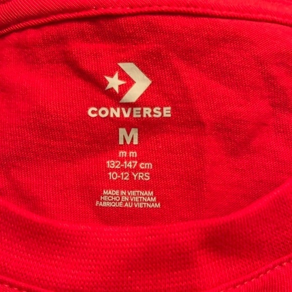 NWT Converse boys red T-shirt size Medium - Picture 3 of 4